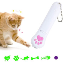 Giocattolo interattivo - ZGEER - Modello a forma di zampa - Proiezione laser - Ricarica USB - Per gatti di taglia media
