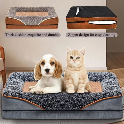 Dog Bed - Sofa - Memory Foam - Washable Cover - Non-Slip - Size M 2