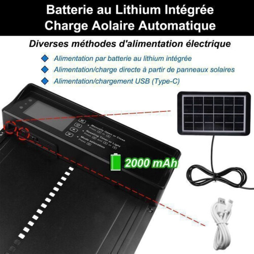 Automatic Solar-Powered Chicken Coop Door - IPX6 Waterproof - Opening Timer - Wireless Remote Control - 328x244mm