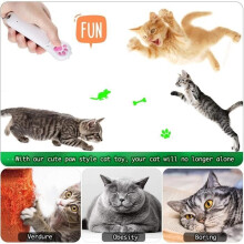 Interactive Toy - ZGEER - Paw Print Model - Laser Projection - USB Charging - For Medium Cats