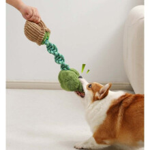 Dog toy - PZCC - Plush tree - Yellow - Green - Fabric