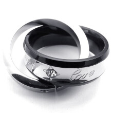Ciondolo dell'amicizia - Unisex - 2 ciondoli - Acciaio inossidabile - Zirconia cubica - 2 catenine