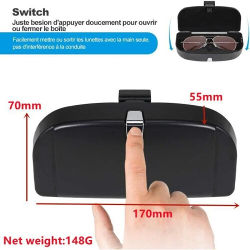 Glasses Case - Unspecified - Black Model - Multi-functional - Easy Installation - Optimal Protection 1