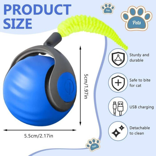 2.0 Cat Toy 2025 - Smart Interactive Cat Ball - Three Switching Modes - Relieves Anxiety