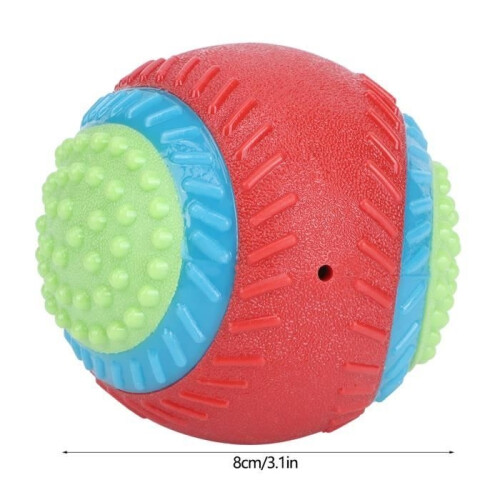 Giocattolo per cani - EBTOOLS - Palla elastica - Gomma - Squittio - Rotonda 1