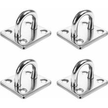 Set mit 4 Ösenplatten aus Edelstahl 304, 6 mm, langlebig für Boote, Decken und Schaukeln