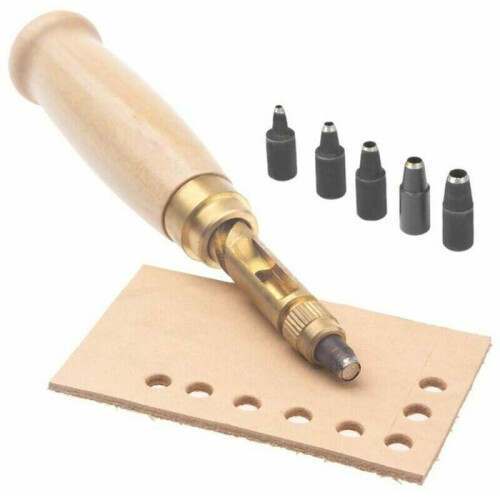 Automatic leather punch tool for belts with 15.4 mm tips, multiple colors, Large 2