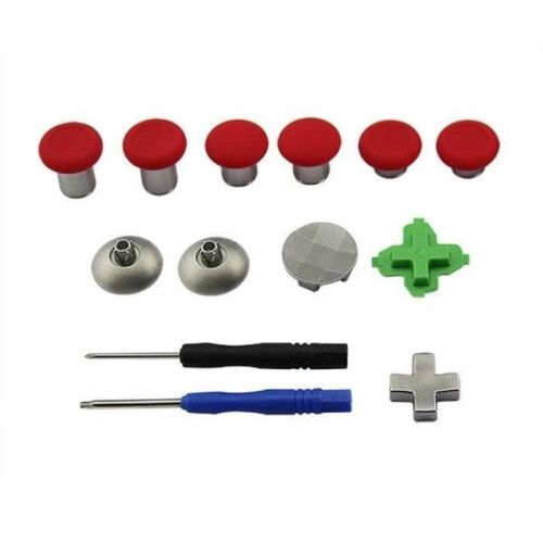 11pcs Magnetic Thumbsticks Button Gaming Joystick for Xbox One Elite PS4 Controller - Red
