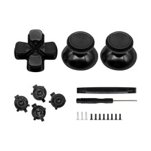 Black Metal Replacement Game Controller Button Kits for PS5 Grip