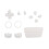 White Replacement Controller Button for PS5 Gamepad 1
