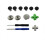 11pcs Magnetic Thumbsticks Button Gaming Joystick for Xbox One Elite PS4 Controller - Black 1
