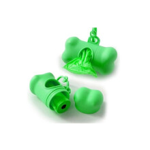 Dispenser per sacchetti per deiezioni canine - 2 pezzi - Portatile - Impermeabile - Resistente