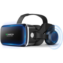 VR-Headset mit Kopfhörern, Virtual-Reality-Brille für 3D-Multimedia-Videos, für Smartphones von 4,7 bis 6,6 Zoll
