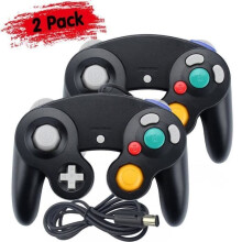 Game controller - Nintendo - Pack of 2 - Black - Wired - Compatible with Wii and GameCube