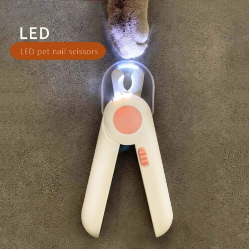 Ψαλίδι νυχιών - HANDEIU - Επαγγελματικό - LED - Ροζ - Για σκύλους και γάτες 1