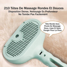 Safe Puppy Brush, 3-in-1 Safepuppy Brush, Steam Brush - Painless Express Grooming, Anti-Hair Cat Brush