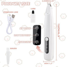 Dog Paw Clipper, Cat Clipper, Shaver with LED Light, Cordless Clipper for Dogs, Cats, Paws, Eyes, Ears