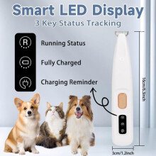 Dog Clipper - Waterproof - Low Noise - Titanium Blade - LED Light