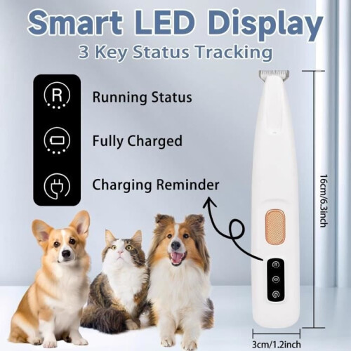 Dog Clipper - Waterproof - Low Noise - Titanium Blade - LED Light