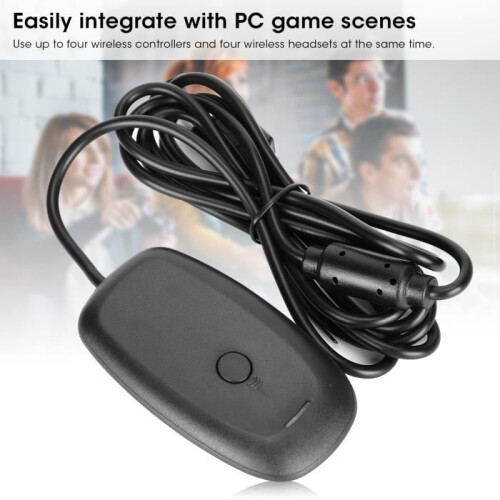 PC Receiver, Wireless PC Game Controller Adapter Console for Microsoft XBOX 360, with improved 1