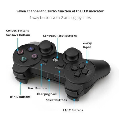 PS3 Controller - STRAßE GAME - Dualshock - Wireless - DualShock Vibration - SIXAXIS Detection 1