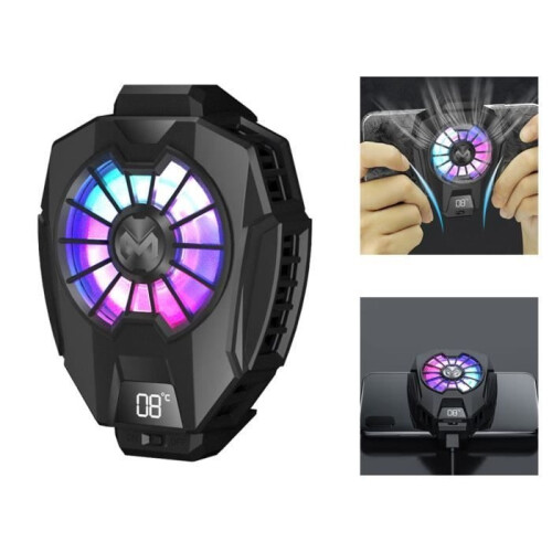 Phone Cooler, Mobile Phone Radiator for Gaming, Fast Loop Cooling Fan, Black 2
