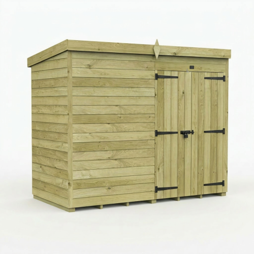 8 x 4 Pent Shed (Double Door, No Windows) 1