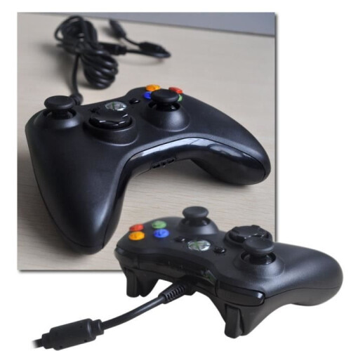 Gamepad - Microsoft - Xbox 360 - Wired - Black - PC Compatible 1