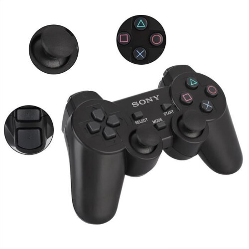 Wireless Game Controller for PS2 - 2.4GHz 8M Dual Vibration - Black 2