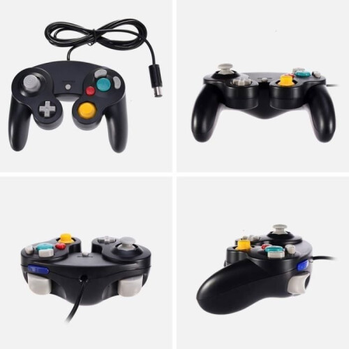 Game controller - Nintendo - Pack of 2 - Black - Wired - Compatible with Wii and GameCube 2