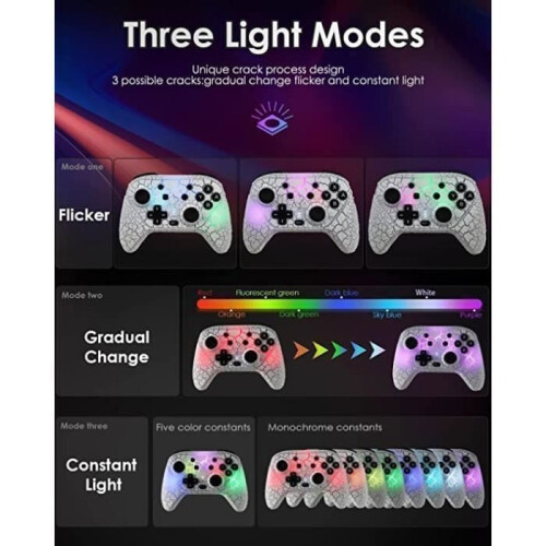 Gamepad - WINKOO - WINKOO SWITCH CONTROLLER - Wireless Bluetooth - PC Compatible - Built-in Vibration 1