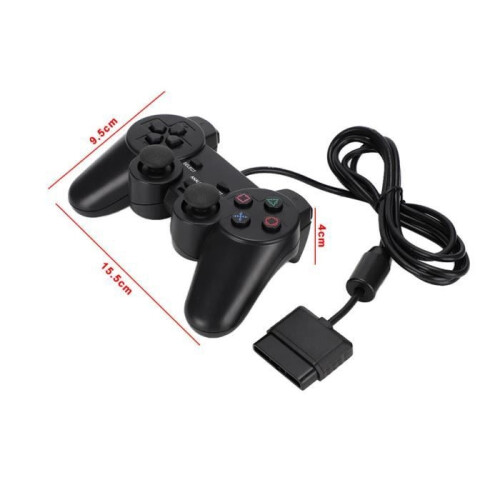 For PS2 controller: Highly sensitive, dual-motor wired gamepad grip for PS2 game console controller 1