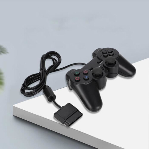 For PS2 controller: Highly sensitive, dual-motor wired gamepad grip for PS2 game console controller 2