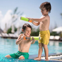Schuimwaterpistool, set van 6 mini kleurrijke schuimwaterpistolen, blaster schietspeelgoed voor kinderen voor in het zwembad in de