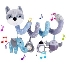 Jouets pour poussette, décorations suspendues pour landau/berceau, jouet spiralé gris pour poussette et lit bébé