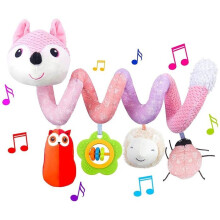 Jouets pour poussette, décorations suspendues pour landau/berceau, jouet spirale pour poussette/lit bébé - Rose