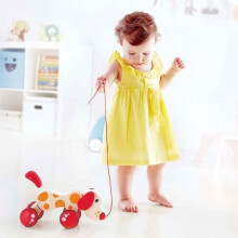 Giocattolo in legno da tirare - Cane - Sviluppo delle capacità motorie - Bambini e bambine dai 12 mesi in su
