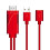 Καλώδιο προσαρμογέα HDMI για τηλέφωνο σε τηλεόραση, HDTV AV 1080p, κόκκινο 1