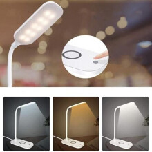 Lampada da scrivania senza fili con regolazione touch a tre livelli, adatta per l'uso a scuola, a casa e in camera da letto.