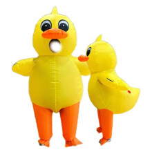 (Canard jaune, 150-190CM) Costume gonflable de canard jaune, pour adulte