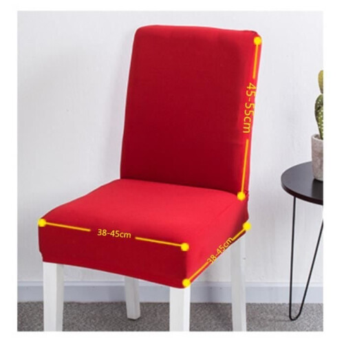 Lot de 6 housses de chaise universelles, rouges 1