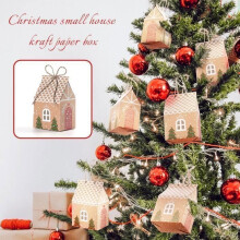 Lot de 50 boîtes à dragées en papier kraft avec ficelle, idéales pour Noël, mariages et baptêmes.