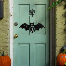 Halloween-koristeet lepakko-ripustusovi Halloween-ripustusovi puinen lepakkokylttikoriste