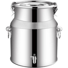 Conteneur hermétique de 5 L en acier inoxydable avec robinet, joint d'étanchéité et anneau de transport - Conservation des aliments