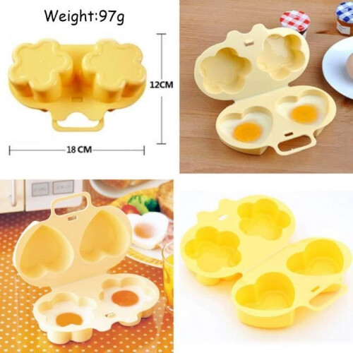 Egg poacher - Microwaveable - Yellow - PP material - Fast steaming - Easy to use 1