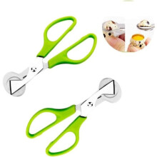 Ciseaux en acier inoxydable (2 pièces) pour la découpe des coquilles d'œufs de caille, pratiques, disponibles en plusieurs couleurs.