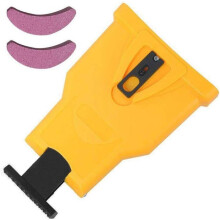 Kit d'affûtage pour tronçonneuse avec 2 pierres à aiguiser, affûteur pour guides de 14 à 20 pouces, efficace et pratique