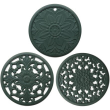 Lot de 3 dessous de plat antidérapants en silicone pour casseroles, poêles, théières, a2645