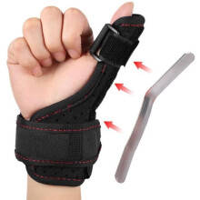 Attelle pour doigt - Orthèse - Noire - 30,5 x 16 cm - Soulagement de la douleur - Flexible