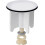 Universal replacement drain plug for kitchen and bathroom sinks, adjustable height, chrome bracket 1